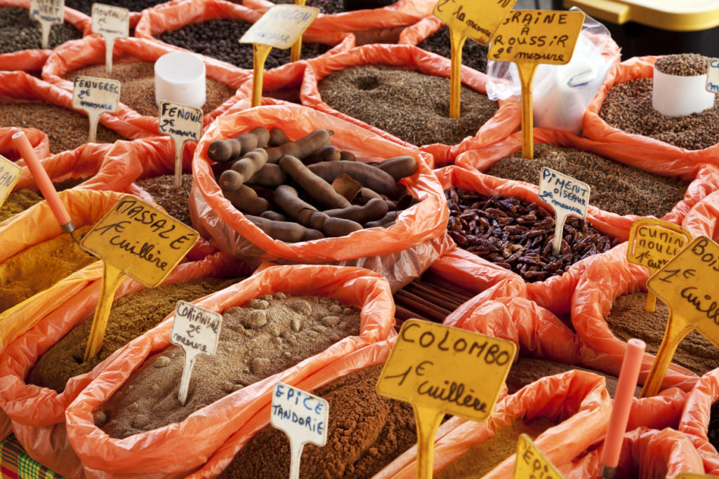 The spice market of Guadeloupe