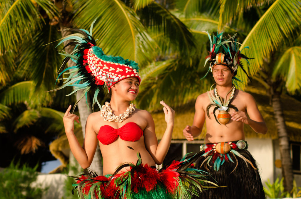 Traditional dance on the beach