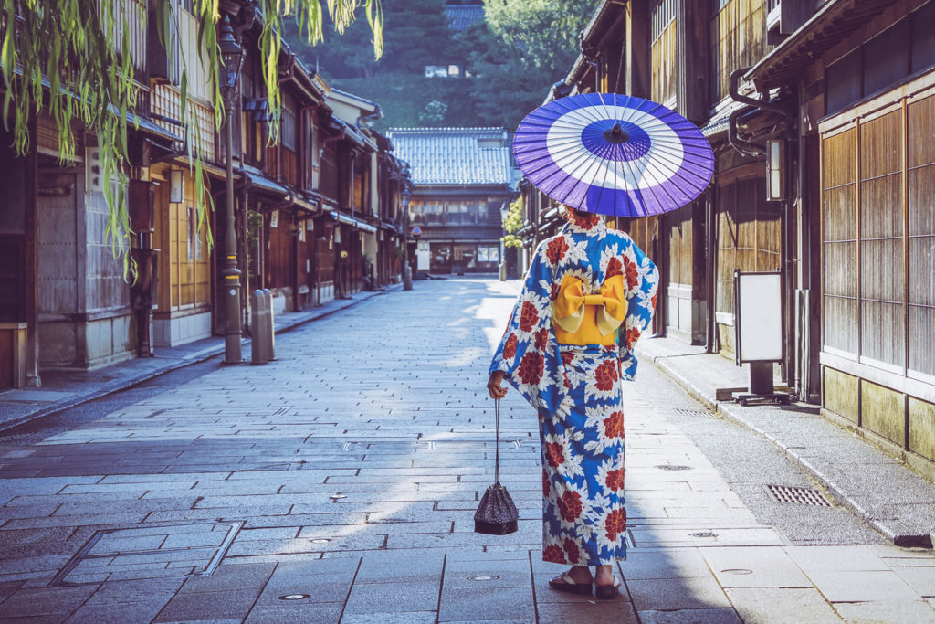 The Higashi Chaya district of Kanazawa