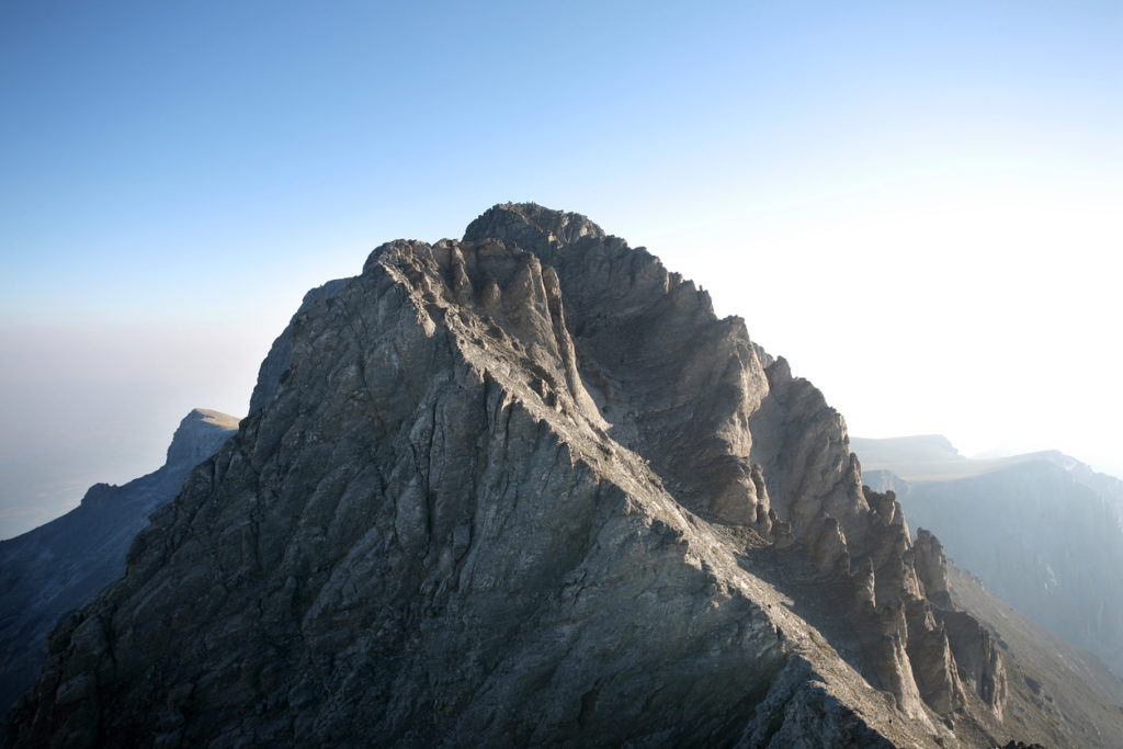 The summit of Mount Olympus