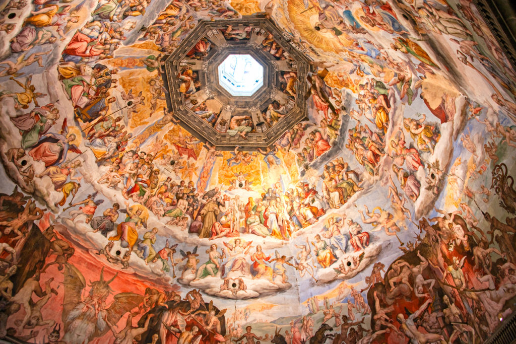 Painting inside Brunelleschi cupola