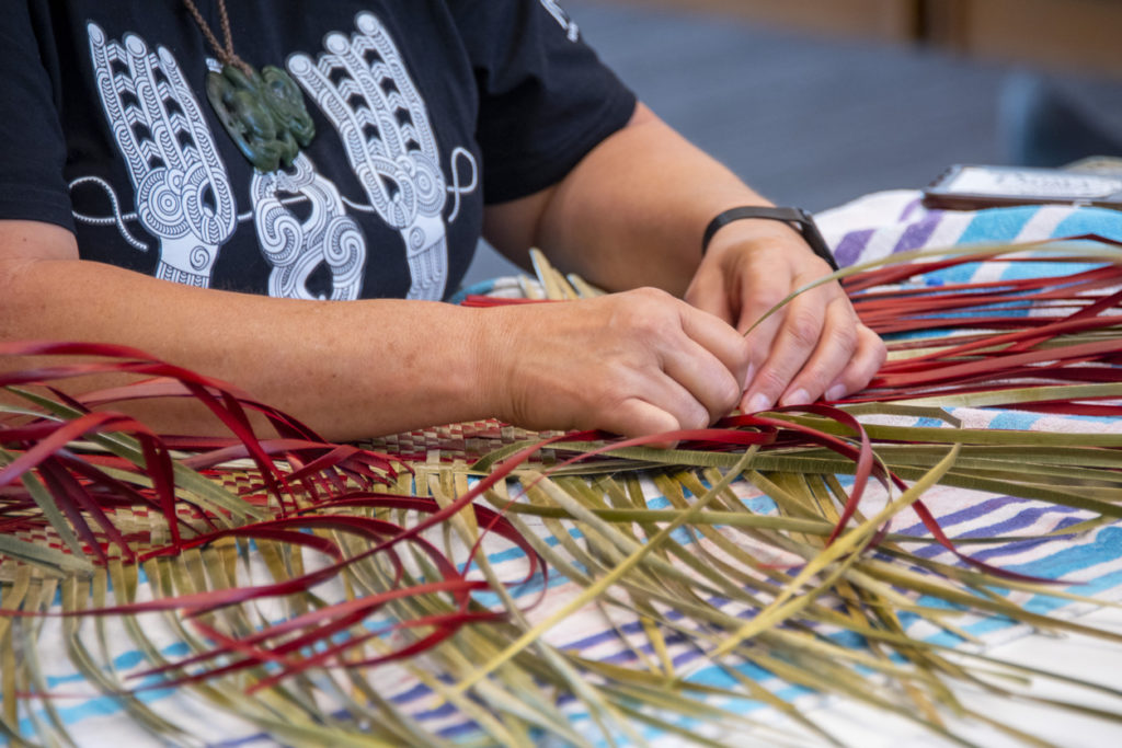 Traditional Maori weaving technique