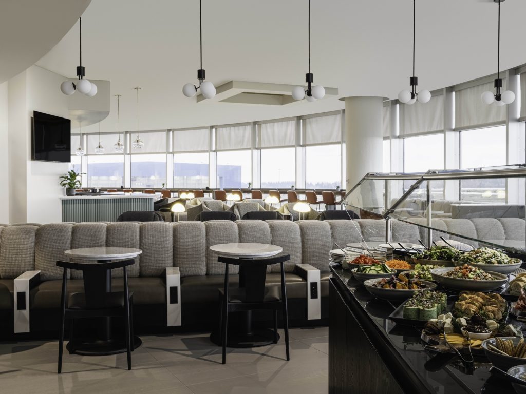 Refurbished lounge at Seattle Airport